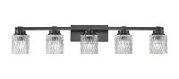Five Light Vanity by Z-Lite - Jacqueline Collection, Matte Black Finish - 6101-5V-MB