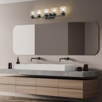 Five Light Vanity by Z-Lite - Jacqueline Collection, Matte Black Finish - 6101-5V-MB