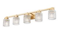 Five Light Vanity by Z-Lite - Jacqueline Collection, Modern Gold Finish - 6101-5V-MGLD