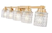 Five Light Vanity by Z-Lite - Jacqueline Collection, Modern Gold Finish - 6101-5V-MGLD