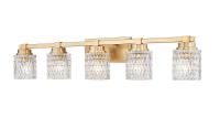 Five Light Vanity by Z-Lite - Jacqueline Collection, Modern Gold Finish - 6101-5V-MGLD