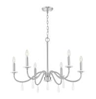 Six Light Chandelier by Z-Lite - Toussant Collection, Brushed Nickel Finish - 6103-32BN