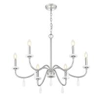 Six Light Chandelier by Z-Lite - Toussant Collection, Brushed Nickel Finish - 6103-32BN