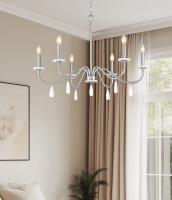 Six Light Chandelier by Z-Lite - Toussant Collection, Brushed Nickel Finish - 6103-32BN