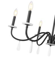 Six Light Chandelier by Z-Lite - Toussant Collection, Matte Black Finish - 6103-32MB