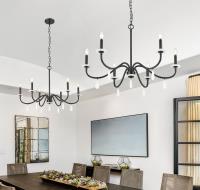 Six Light Chandelier by Z-Lite - Toussant Collection, Matte Black Finish - 6103-32MB