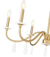 Six Light Chandelier by Z-Lite - Toussant Collection, Modern Gold Finish - 6103-32MGLD