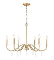 Six Light Chandelier by Z-Lite - Toussant Collection, Modern Gold Finish - 6103-32MGLD