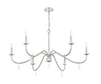 Six Light Chandelier by Z-Lite - Toussant Collection, Brushed Nickel Finish - 6103-45BN