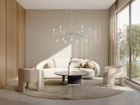 Six Light Chandelier by Z-Lite - Toussant Collection, Brushed Nickel Finish - 6103-45BN