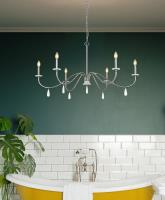 Six Light Chandelier by Z-Lite - Toussant Collection, Brushed Nickel Finish - 6103-45BN