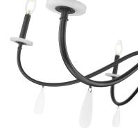 Six Light Chandelier by Z-Lite - Toussant Collection, Matte Black Finish - 6103-45MB