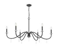 Six Light Chandelier by Z-Lite - Toussant Collection, Matte Black Finish - 6103-45MB