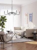 Six Light Chandelier by Z-Lite - Toussant Collection, Matte Black Finish - 6103-45MB