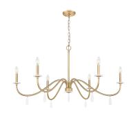 Six Light Chandelier by Z-Lite - Toussant Collection, Modern Gold Finish - 6103-45MGLD