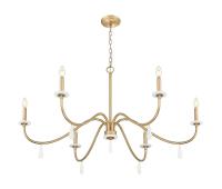 Six Light Chandelier by Z-Lite - Toussant Collection, Modern Gold Finish - 6103-45MGLD