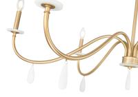 Six Light Chandelier by Z-Lite - Toussant Collection, Modern Gold Finish - 6103-45MGLD