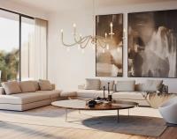 Six Light Chandelier by Z-Lite - Toussant Collection, Modern Gold Finish - 6103-45MGLD