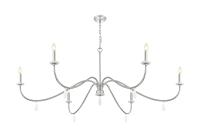 Six Light Chandelier by Z-Lite - Toussant Collection, Brushed Nickel Finish - 6103-63BN