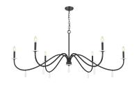Six Light Chandelier by Z-Lite - Toussant Collection, Matte Black Finish - 6103-63MB