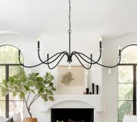 Six Light Chandelier by Z-Lite - Toussant Collection, Matte Black Finish - 6103-63MB
