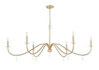 Six Light Chandelier by Z-Lite - Toussant Collection, Modern Gold Finish - 6103-63MGLD