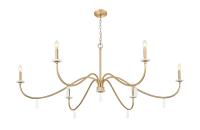 Six Light Chandelier by Z-Lite - Toussant Collection, Modern Gold Finish - 6103-63MGLD