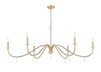 Six Light Chandelier by Z-Lite - Toussant Collection, Modern Gold Finish - 6103-63MGLD