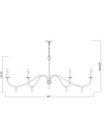 Six Light Chandelier by Z-Lite - Toussant Collection, Modern Gold Finish - 6103-63MGLD