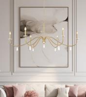 Six Light Chandelier by Z-Lite - Toussant Collection, Modern Gold Finish - 6103-63MGLD
