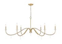 Six Light Chandelier by Z-Lite - Toussant Collection, Modern Gold Finish - 6103-63MGLD