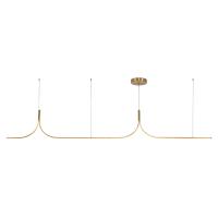 LED Linear Pendant by Kuzco Lighting - Thread Collection, Brushed Gold Finish - LP17910-BG-UNV-010