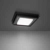 LED Flush Mount by Modern Forms - Grandstand Collection, Basalt Stone/Black Finish - FM212614-BV/BK