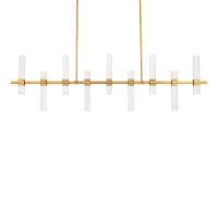 LED Linear Pendant by Modern Forms - Cinaplex Collection, Aged Brass Finish - PD200657-TWA-AB