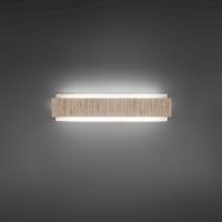 LED Bath Vanity by Modern Forms - Magnate Collection, Beige Travertine/Aged Brass Finish - WS270619-WV/AB