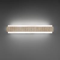LED Bath Vanity by Modern Forms - Magnate Collection, Beige Travertine/Aged Brass Finish - WS270627-WV/AB