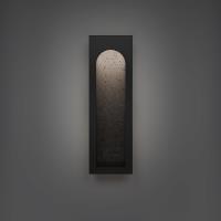 LED Outdoor Wall Sconce by Modern Forms - Cadey Collection, Basalt Stone/Black Finish - WSW246624-BV/BK