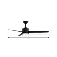 52" Ceiling Fan by Minka Aire - Verna Collection, Coal Finish - F646L-CL