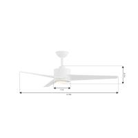 52" Ceiling Fan by Minka Aire - Verna Collection, Flat White Finish - F646L-WHF