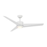 52" Ceiling Fan by Minka Aire - Verna Collection, Flat White Finish - F646L-WHF