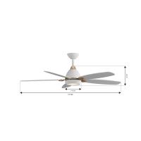 52" Ceiling Fan by Minka Aire - Soreno Collection, Alabaster White Finish - F649L-ALW/BBR