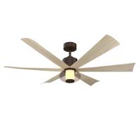 56" Ceiling Fan by Minka Aire - Veyra Collection, Dark Bronze Finish - F761L-DB/WTO