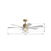 56" Ceiling Fan by Minka Aire - Veyra Collection, Legacy Brass Finish - F761L-LBR/ALW