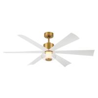 56" Ceiling Fan by Minka Aire - Veyra Collection, Legacy Brass Finish - F761L-LBR/ALW