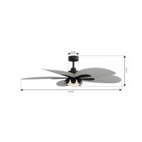 60" Ceiling Fan by Minka Aire - Saltcress Collection, Dark Bronze Finish - F764L-DB