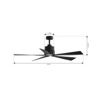 54" Ceiling Fan by Minka Aire - Oovin Collection, Coal Finish - F766L-CL