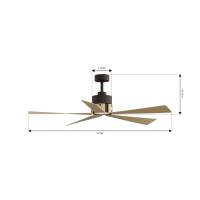54" Ceiling Fan by Minka Aire - Oovin Collection, Dark Bronze Finish - F766L-DB/WTO