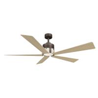 54" Ceiling Fan by Minka Aire - Oovin Collection, Dark Bronze Finish - F766L-DB/WTO