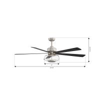 60" Ceiling Fan by Minka Aire - Ligero Collection, Brushed Nickel Finish - F769L-BN/CL