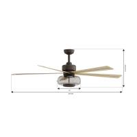 60" Ceiling Fan by Minka Aire - Ligero Collection, Dark Bronze Finish - F769L-DB/WTO
